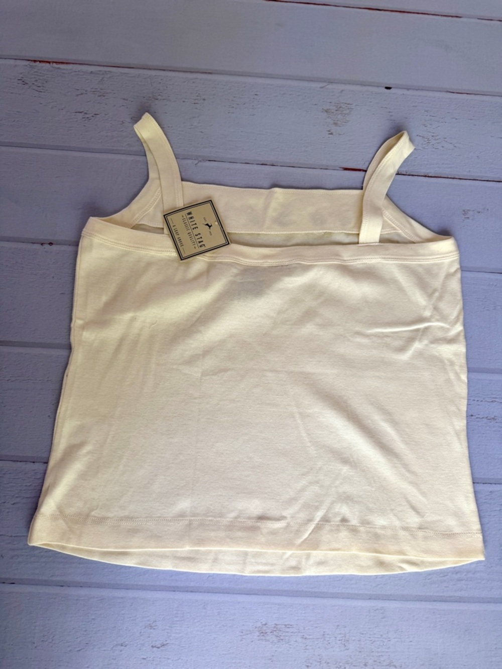 White Stag Embroidered Paisley Tank Top XL 16/18 NWT Cream Cotton - Picture 6 of 8